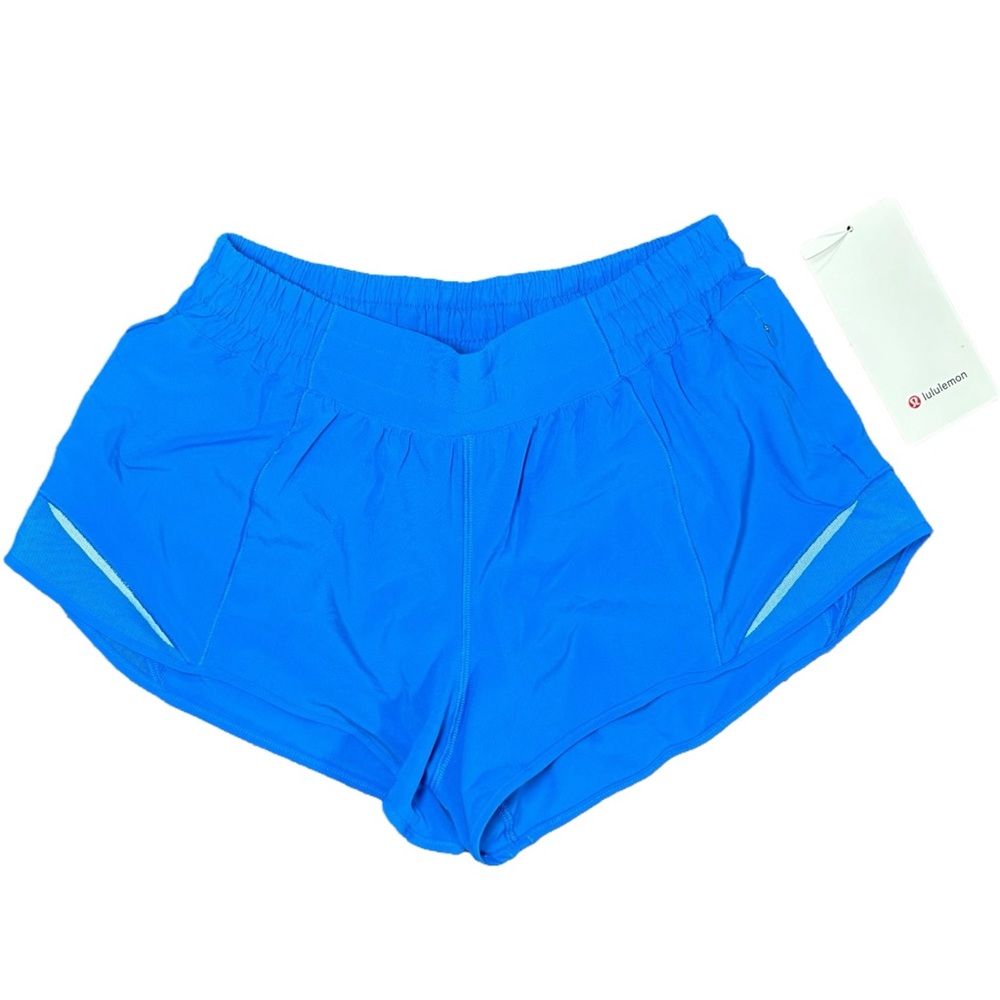 NWT RARE ✨ Lululemon Hotty Hot Low-Rise Lined Short‎ 2.5" Poolside Blue Size 8